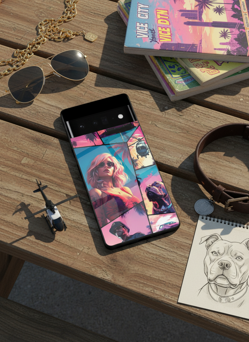 GTA loading Premium Glass Back Cover For Google Pixel 7,8,9,10 Series