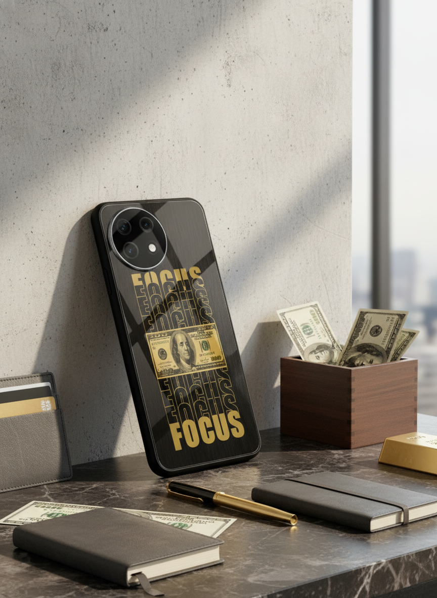 Level Up Focus Premium Glass Back Cover For One Plus 13, 12, 11, 10, Nord Series