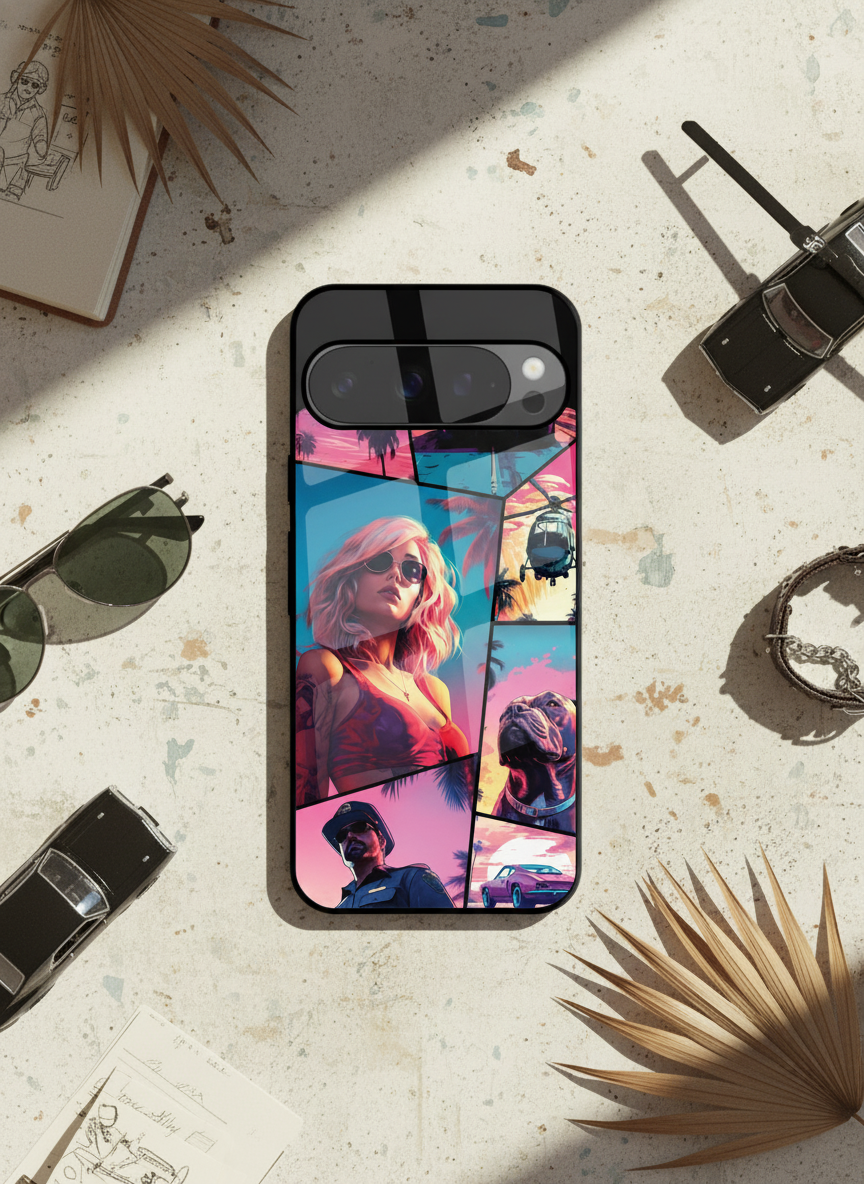 GTA loading Premium Glass Back Cover For Google Pixel 7,8,9,10 Series