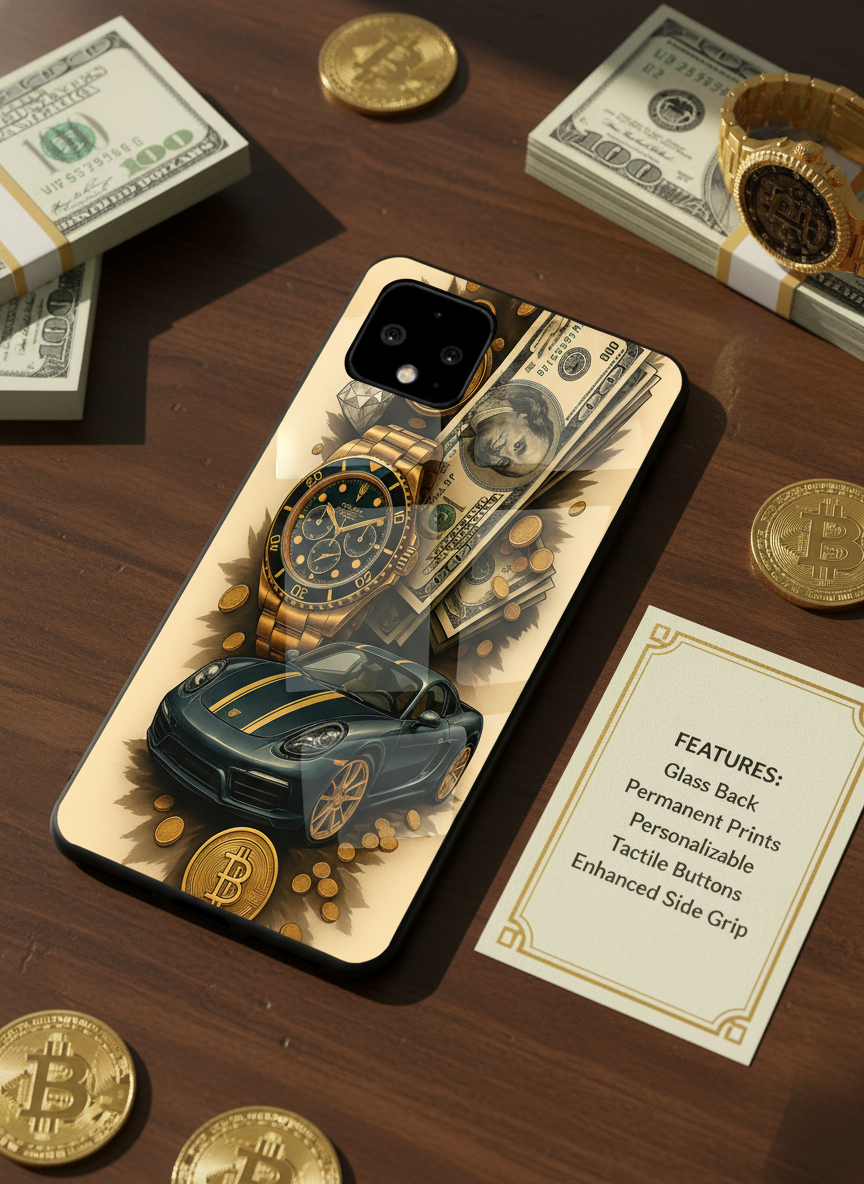 Crypto King Premium Glass Back Cover For Google Pixel 7,8,9,10 Series
