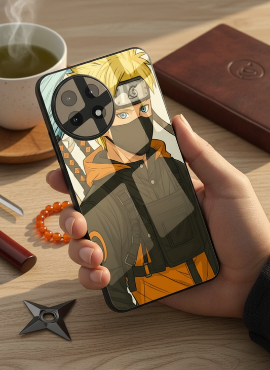 Stealthy Naruto Premium Glass Back Cover For One Plus 13, 12, 11, 10, Nord Series