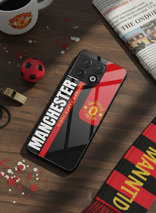 Glory Glory United Premium Glass Back Cover For One Plus 13, 12, 11, 10, Nord Series