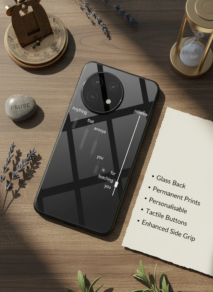 Candle Wisdom Premium Glass Back Cover For One Plus 13, 12, 11, 10, Nord Series