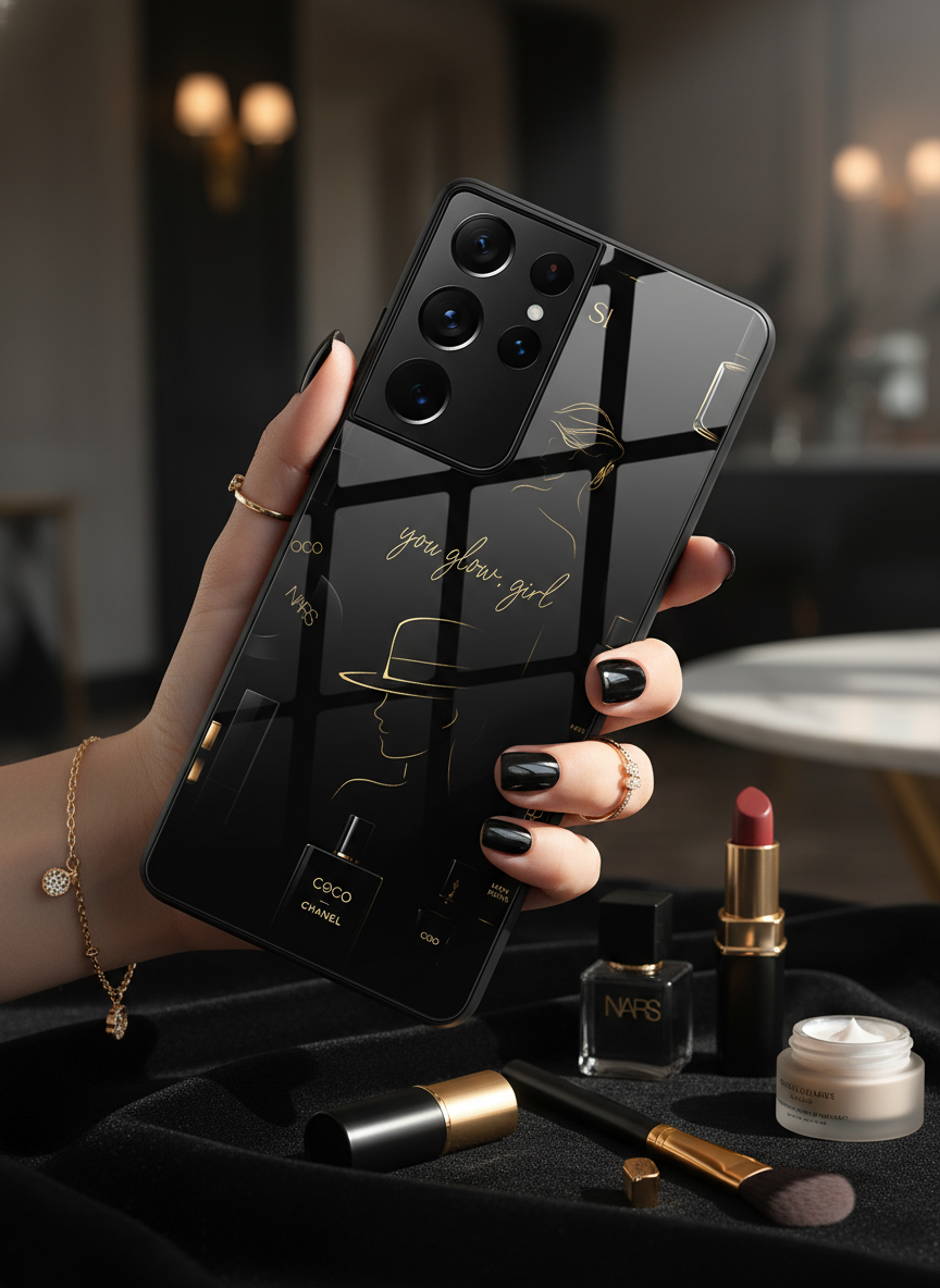 Glow & Grace Premium Glass Back Cover For Galaxy S, A, M & F Series