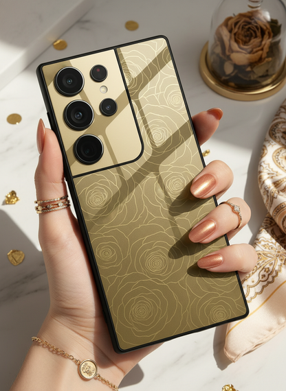 Gilded Rose Premium Glass Back Cover For Galaxy S, A, M & F Series