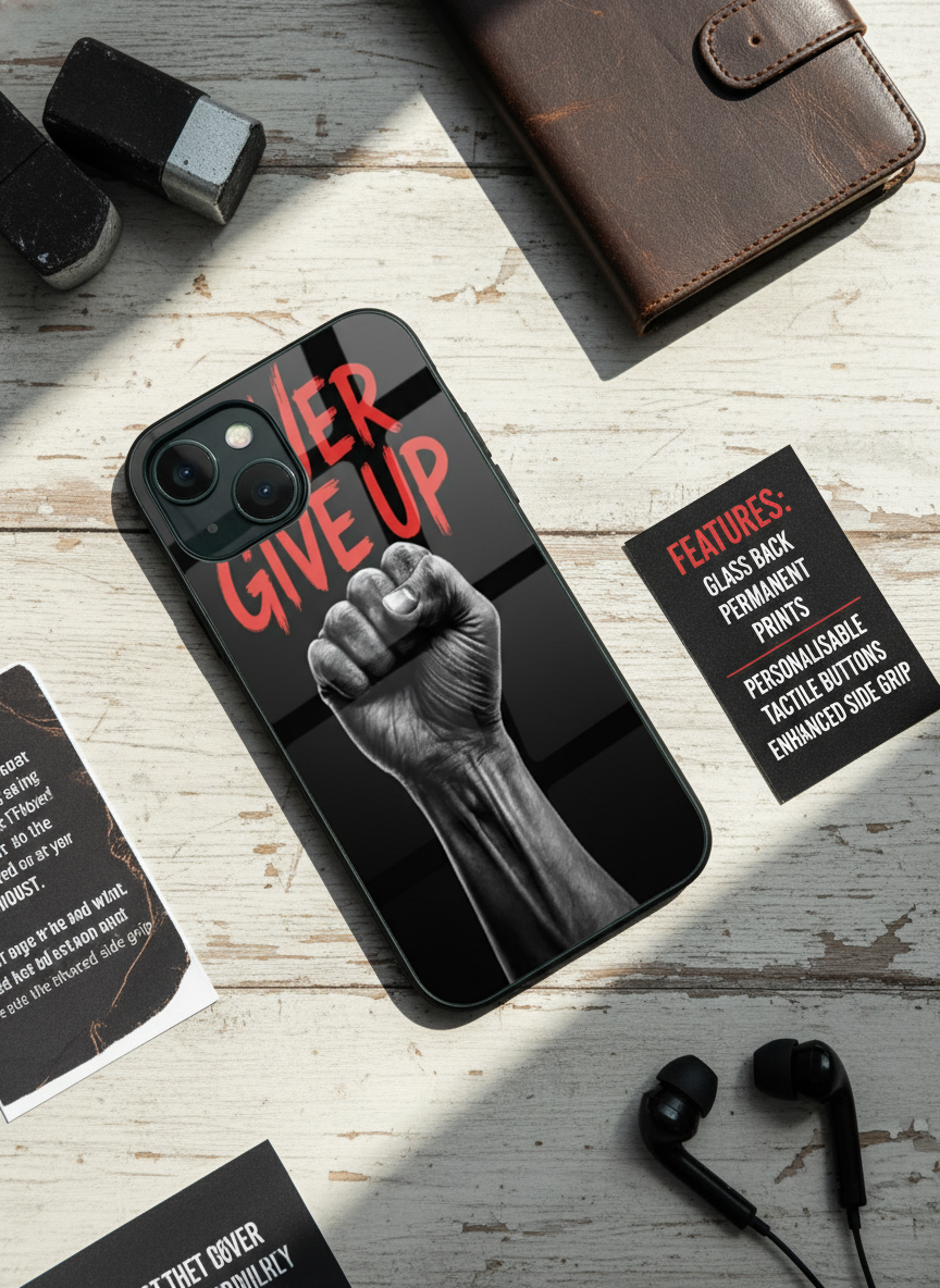 Iron Will Premium Glass Back Cover For iPhone 11-17 Models