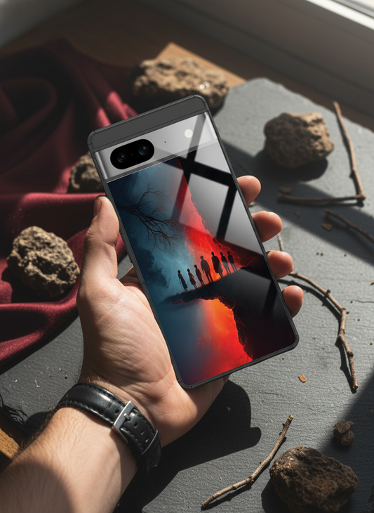 STRANGER THINGS- The Parallel Edge Premium Glass Back Cover For Google Pixel 7,8,9,10 Series