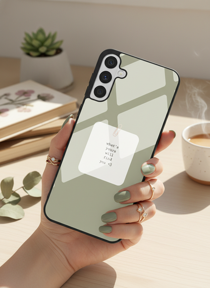 Find You Premium Glass Back Cover For Galaxy S, A, M & F Series