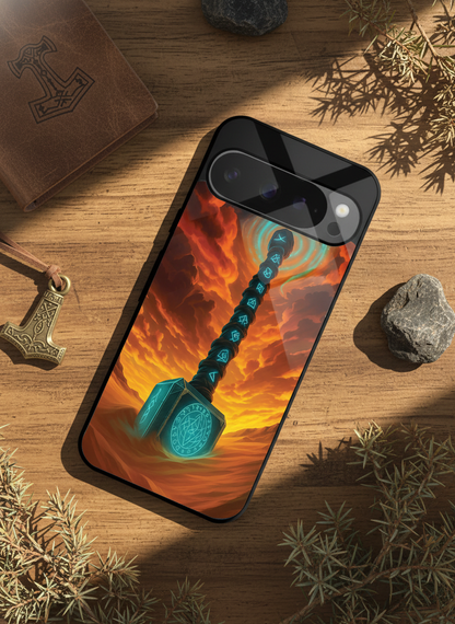 Mjolnir is it You ? Premium Glass Back Cover For Google Pixel 7,8,9,10 Series