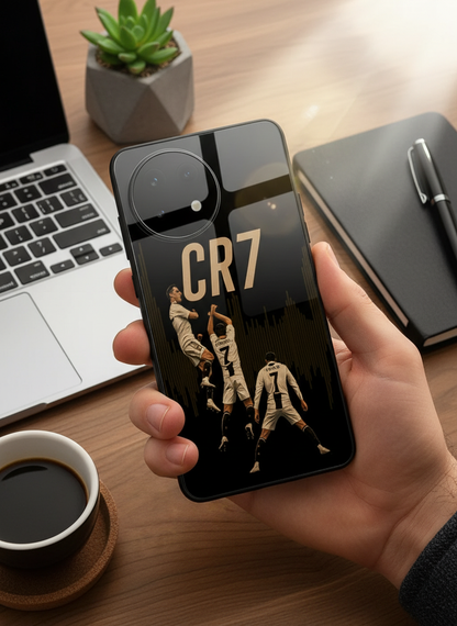 Air CR7 Premium Glass Back Cover For One Plus 13, 12, 11, 10, Nord Series