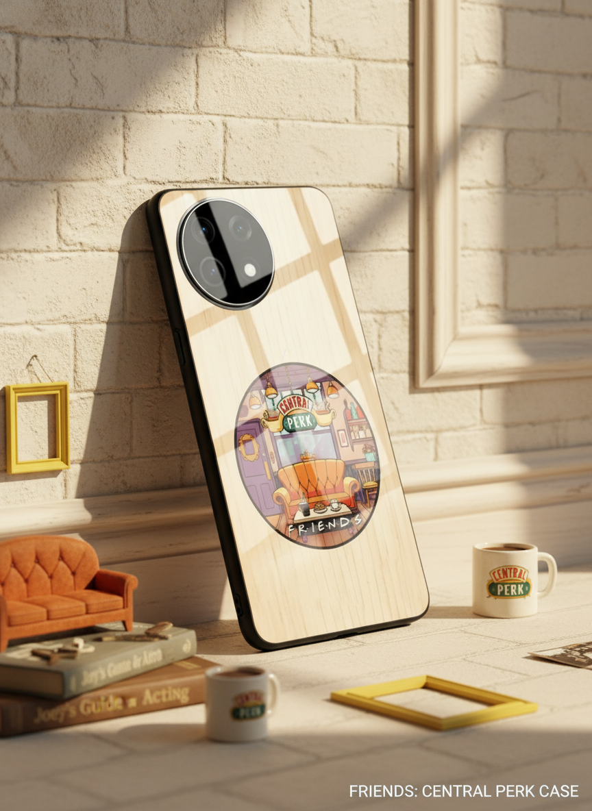 FRIENDS Coffee & Couch Premium Glass Back Cover For One Plus 13, 12, 11, 10, Nord Series