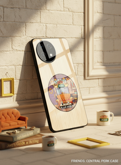 FRIENDS Coffee & Couch Premium Glass Back Cover For One Plus 13, 12, 11, 10, Nord Series