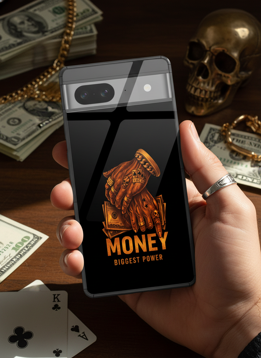 Cash Command Premium Glass Back Cover For Google Pixel 7,8,9,10 Series