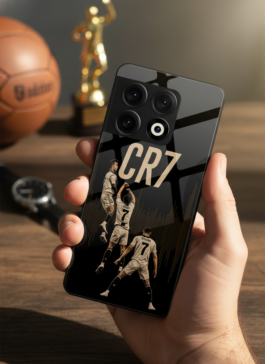 Air CR7 Premium Glass Back Cover For One Plus 13, 12, 11, 10, Nord Series
