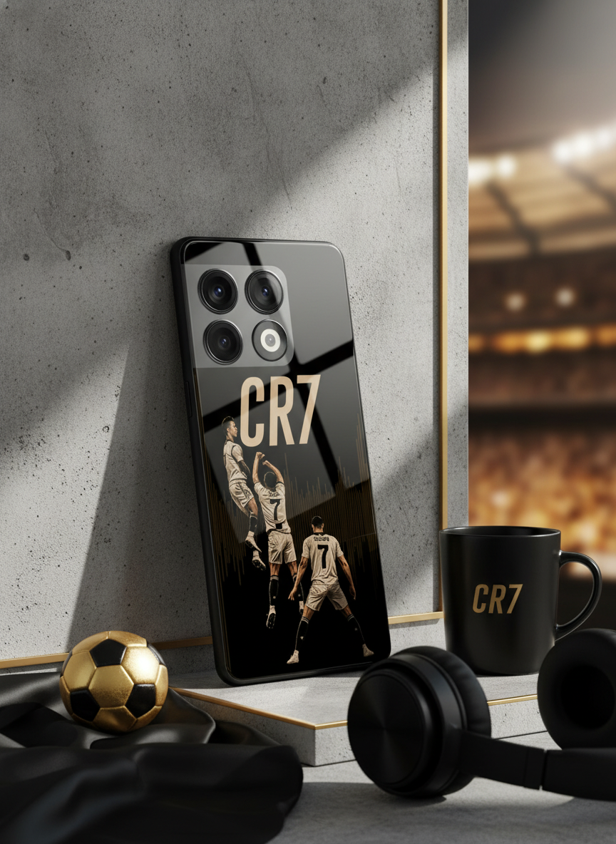 Air CR7 Premium Glass Back Cover For One Plus 13, 12, 11, 10, Nord Series