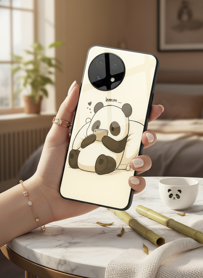 HMM Panda Glass Back Cover For One Plus 13, 12, 11, 10, Nord Series