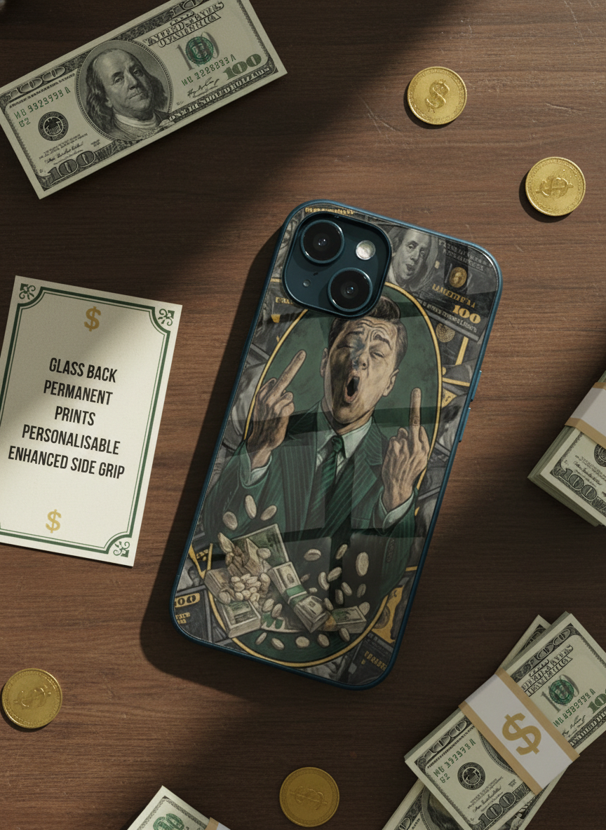 Cash Over Premium Glass Back Cover For iPhone 11-17 Models