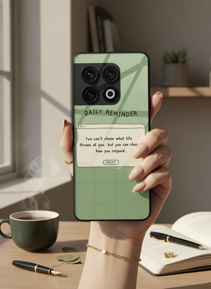 Respond Mode Glass Back Cover For One Plus 13, 12, 11, 10, Nord Series