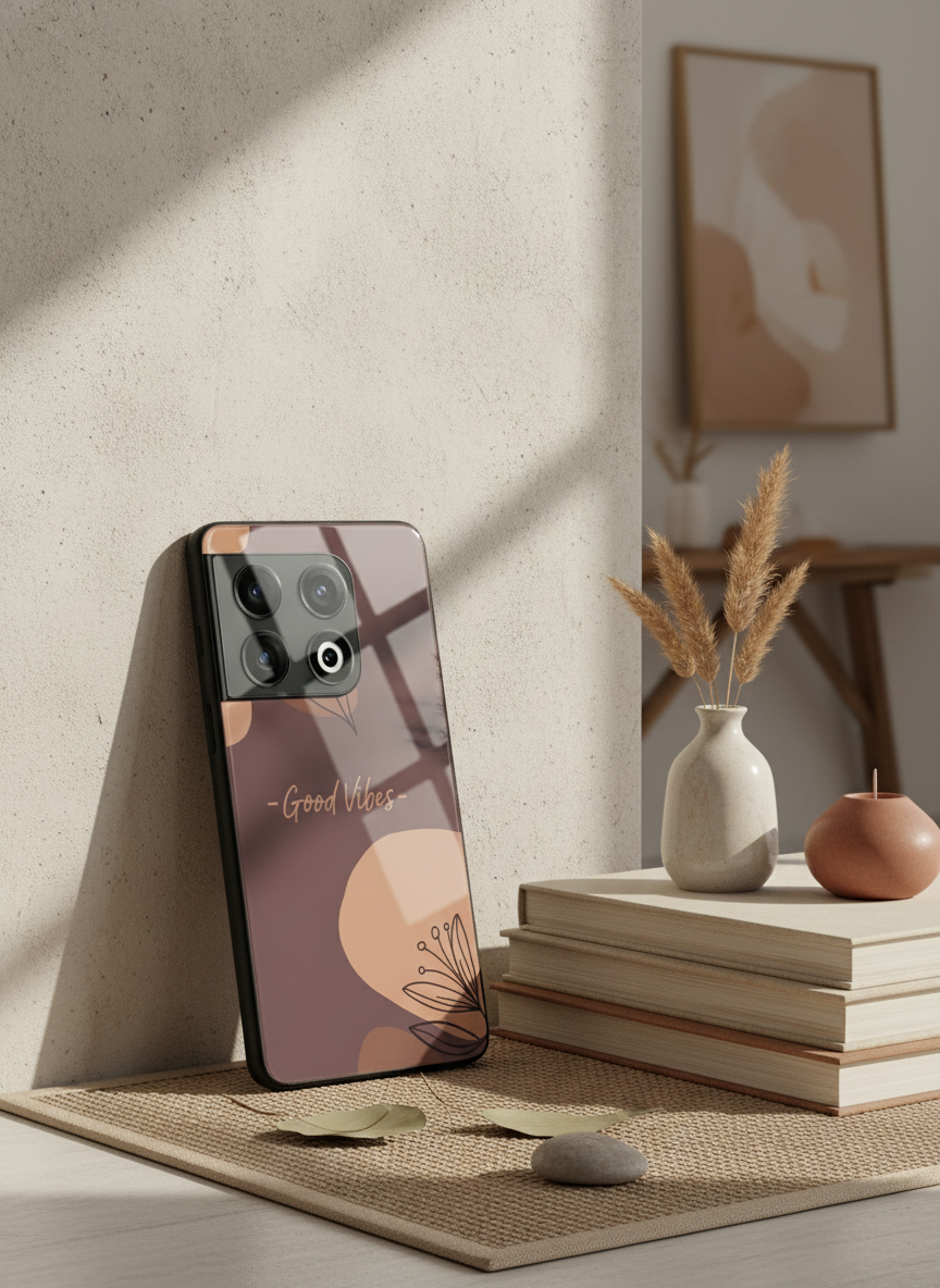 Calm Aura Premium Glass Back Cover For One Plus 13, 12, 11, 10, Nord Series