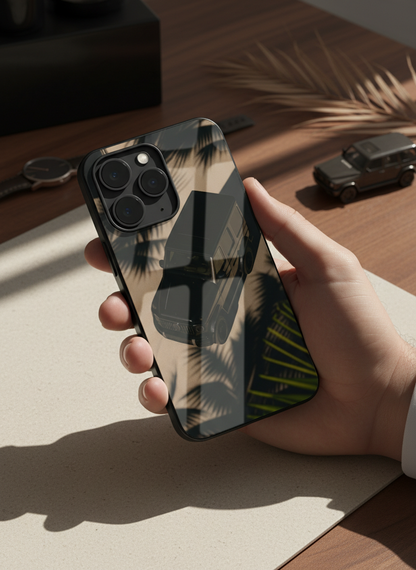 Shadow Drive Premium Glass Back Cover For iPhone 11-17 Models