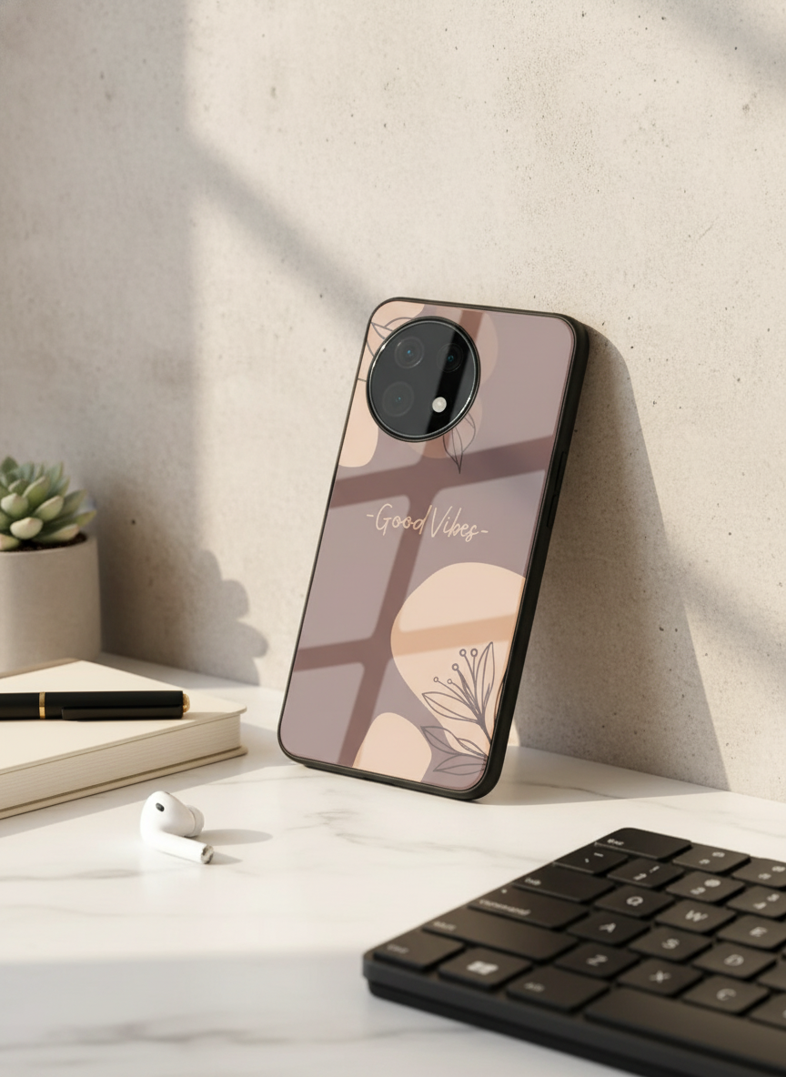 Calm Aura Premium Glass Back Cover For One Plus 13, 12, 11, 10, Nord Series
