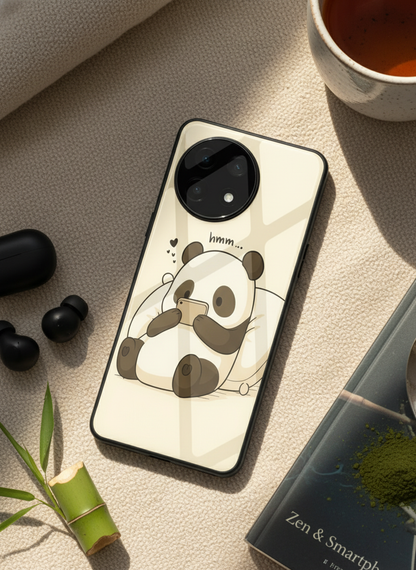 HMM Panda Glass Back Cover For One Plus 13, 12, 11, 10, Nord Series