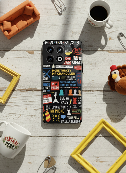F.R.I.E.N.D.S Premium Glass Back Cover For One Plus 13, 12, 11, 10, Nord Series