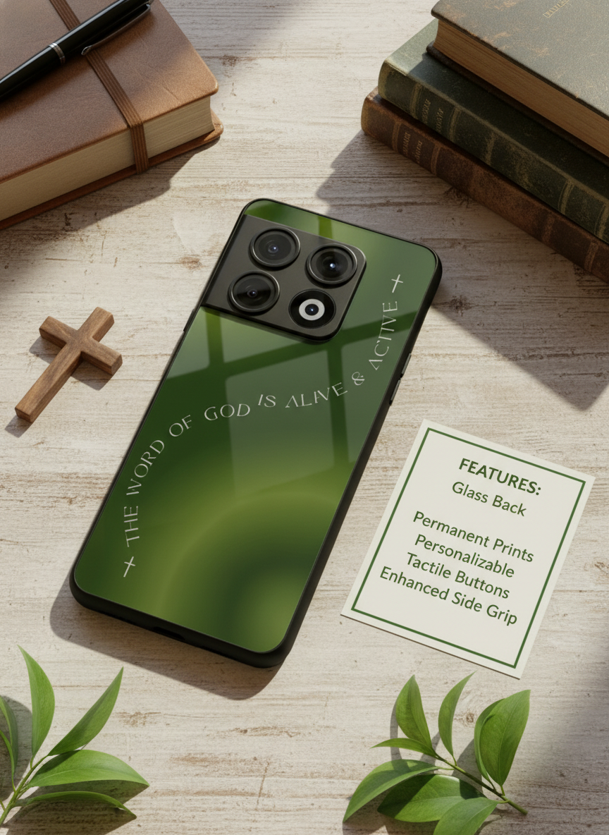 Alive & Active Premium Glass Back Cover For One Plus 13, 12, 11, 10, Nord Series