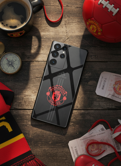 Dark Mode FC Premium Glass Back Cover For Galaxy S, A, M & F Series