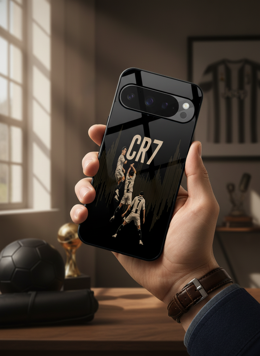 Air CR7 Premium Glass Back Cover For Google Pixel 7,8,9,10 Series