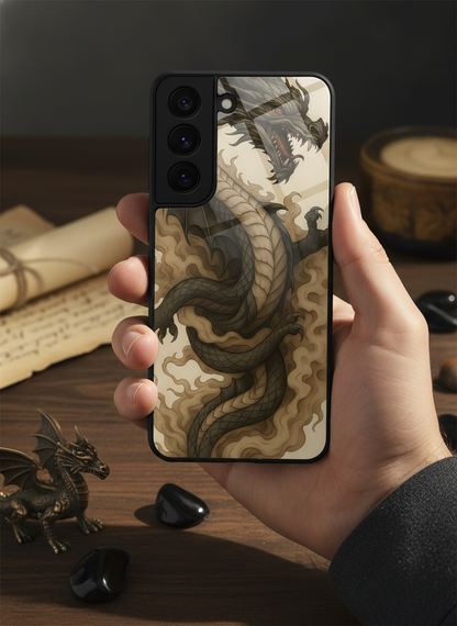 Dragon Premium Glass Back Cover For Galaxy S, A, M & F Series