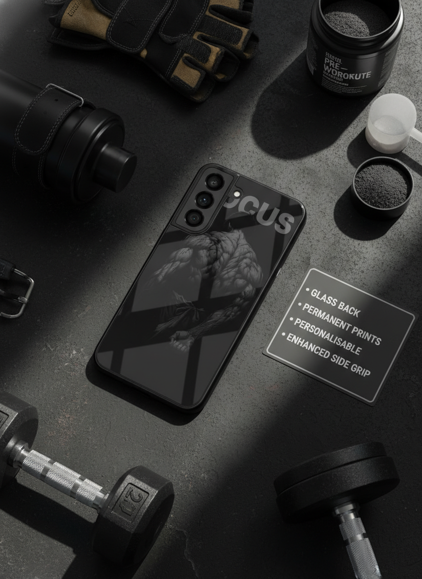 Focus Premium Glass Back Cover For Galaxy S, A, M & F Series