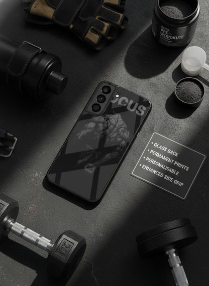 Focus Premium Glass Back Cover For Galaxy S, A, M & F Series