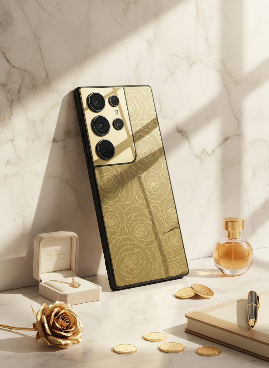 Gilded Rose Premium Glass Back Cover For Galaxy S, A, M & F Series