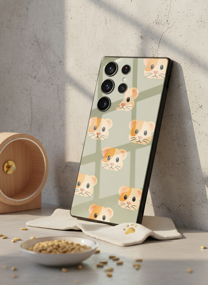 Hello Rabbis Premium Glass Back Cover For Galaxy S, A, M & F Series