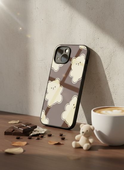 Teddy Overload Premium Glass Back Cover For iPhone 11-17 Models