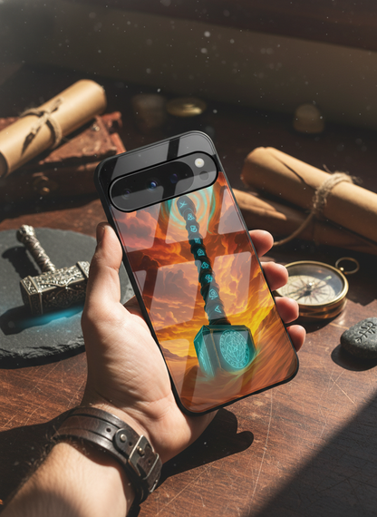 Mjolnir is it You ? Premium Glass Back Cover For Google Pixel 7,8,9,10 Series