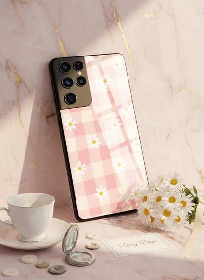 Daisy Bloom Premium Glass Back Cover For Galaxy S, A, M & F Series