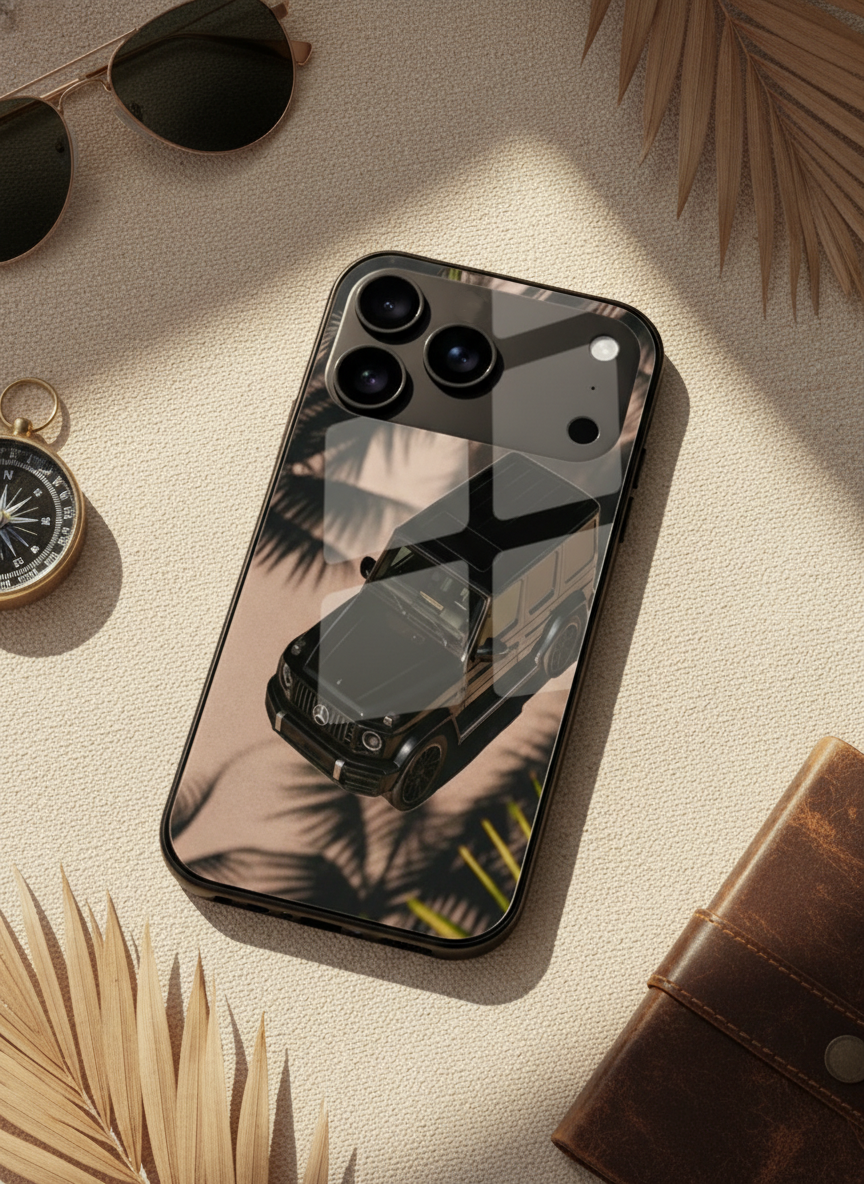 Shadow Drive Premium Glass Back Cover For iPhone 11-17 Models