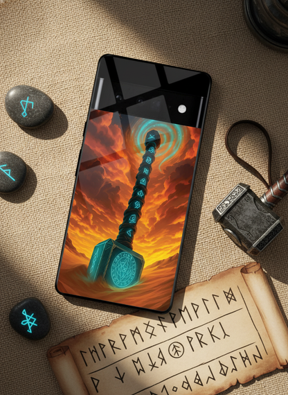 Mjolnir is it You ? Premium Glass Back Cover For Google Pixel 7,8,9,10 Series