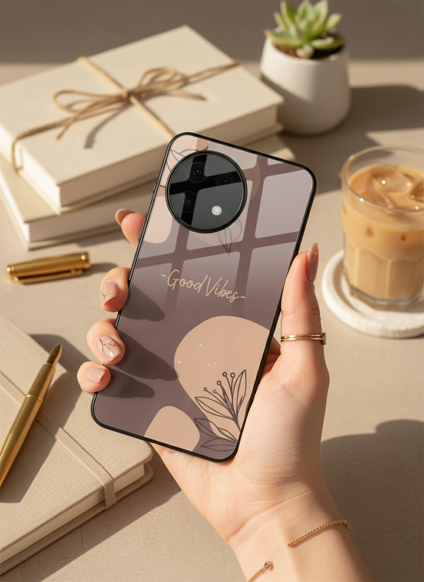 Calm Aura Premium Glass Back Cover For One Plus 13, 12, 11, 10, Nord Series