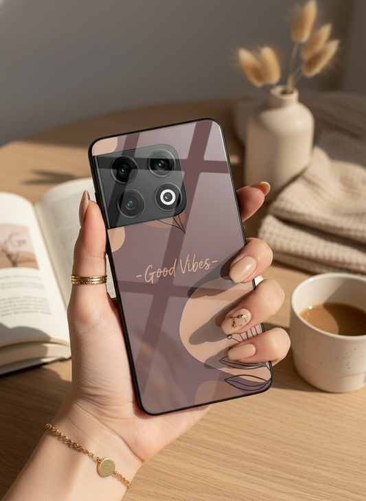 Calm Aura Premium Glass Back Cover For One Plus 13, 12, 11, 10, Nord Series