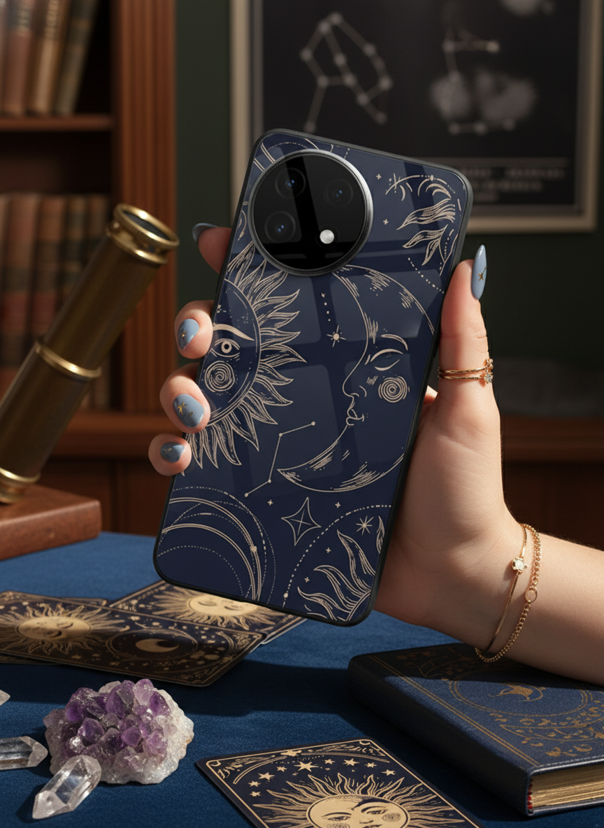 Celestial Dream Glass Back Cover For One Plus 13, 12, 11, 10, Nord Series