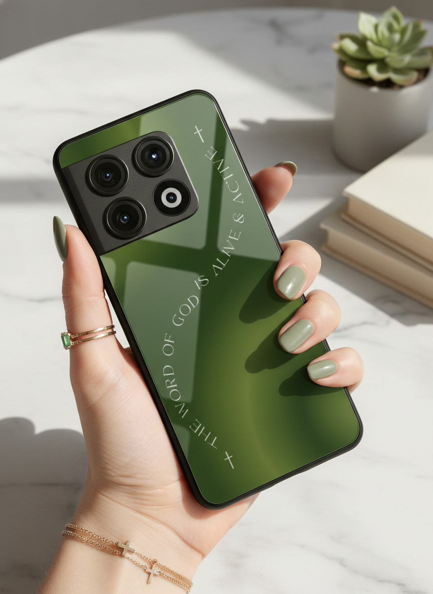 Alive & Active Premium Glass Back Cover For One Plus 13, 12, 11, 10, Nord Series