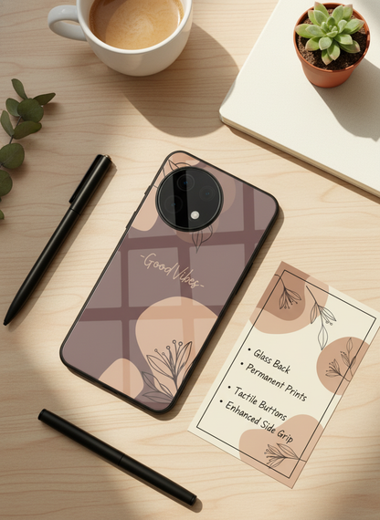 Calm Aura Premium Glass Back Cover For One Plus 13, 12, 11, 10, Nord Series