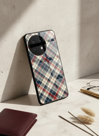 Plaid Perfection Glass Back Cover For One Plus 13, 12, 11, 10, Nord Series