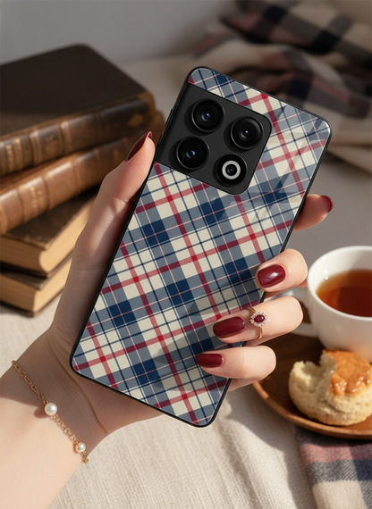 Plaid Perfection Glass Back Cover For One Plus 13, 12, 11, 10, Nord Series