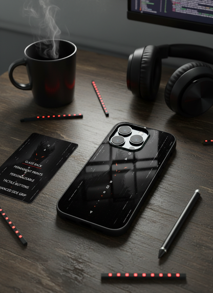 Oblivion Eyes Premium Glass Back Cover For iPhone 11-17 Models
