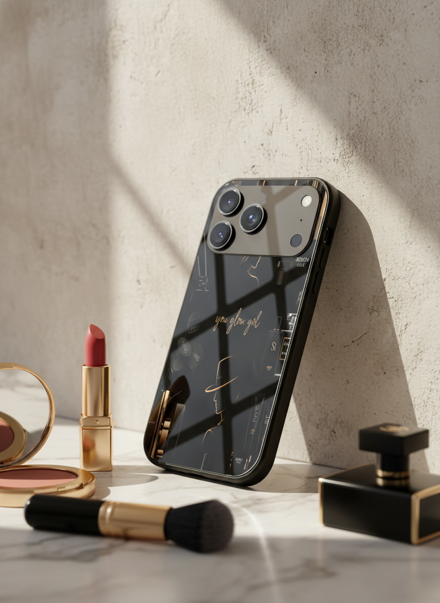 Glow & Grace Premium Glass Back Cover For iPhone 11-17 Models