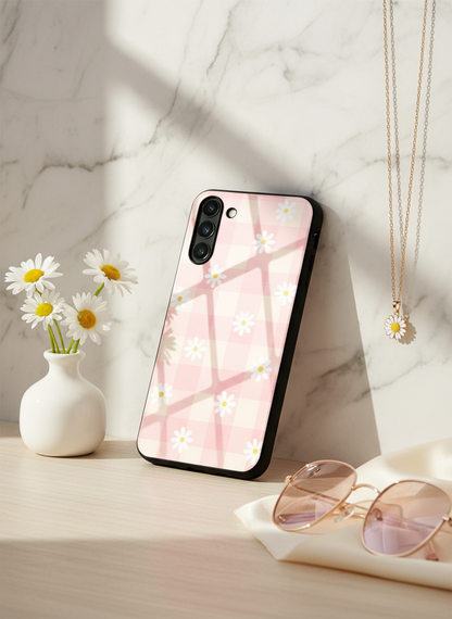 Daisy Bloom Premium Glass Back Cover For Galaxy S, A, M & F Series
